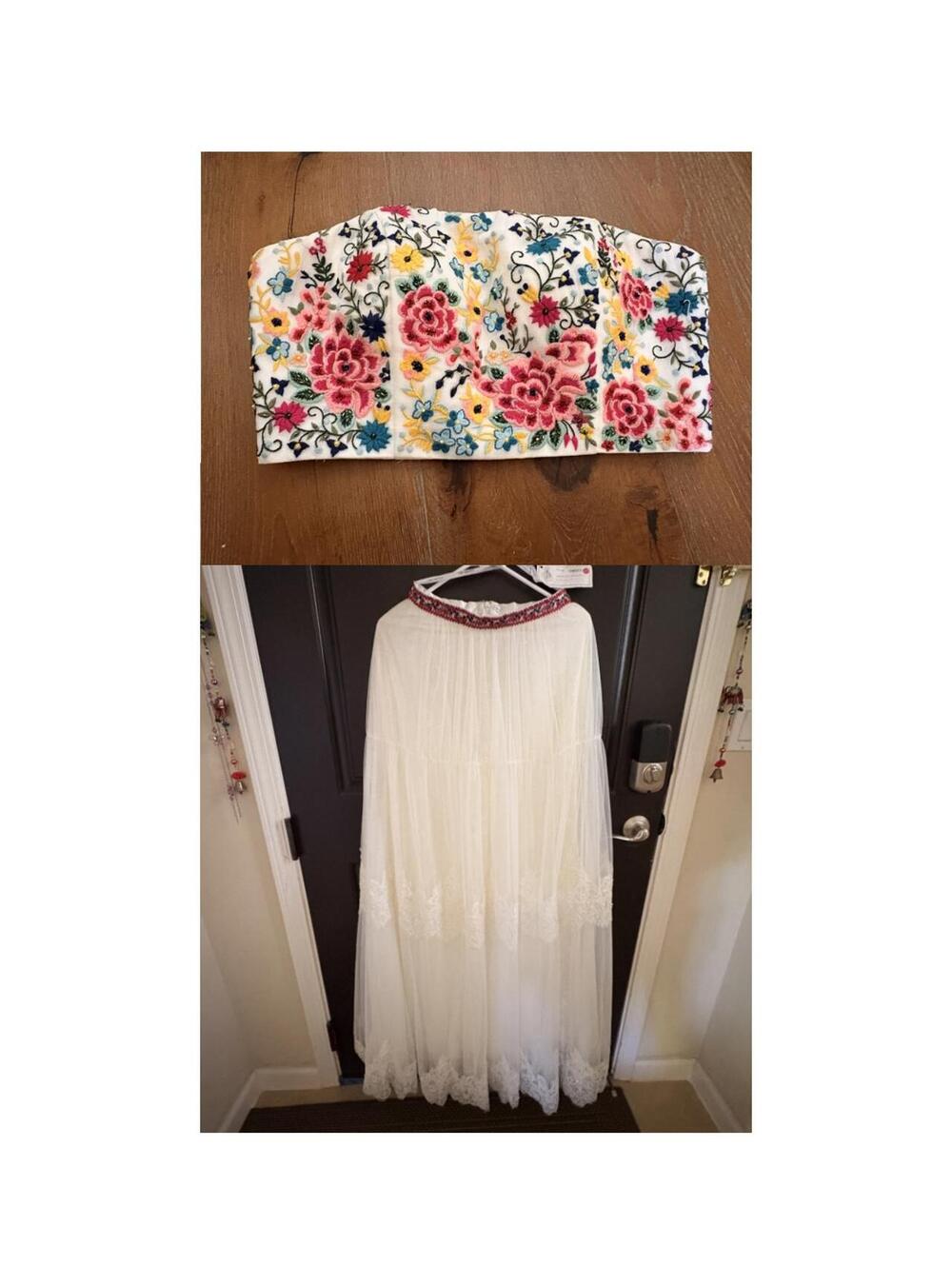 NWT Sherri Hill Embroidered Two-Piece Set Size 4 Formal Pageant